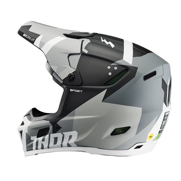 Helmet S25 Thor Mx Reflex Sport Carbon Brave Grey/White Small