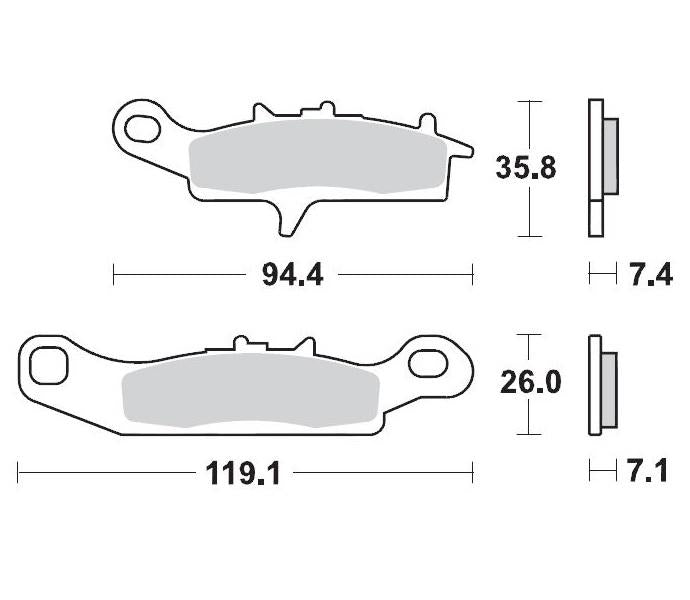 Brake Pads Front Moto Master Pro Sintered Front Left Kawasaki Suzuki