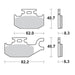 Brake Pads Front Right Moto Master Pro Sintered For Suzuki Lt-A400F Lt-A500 Lt-A