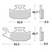 Brake Pads Rear Moto Master Pro Sintered Yamaha Rhino 660 05-07 Yfm700 R 06-14