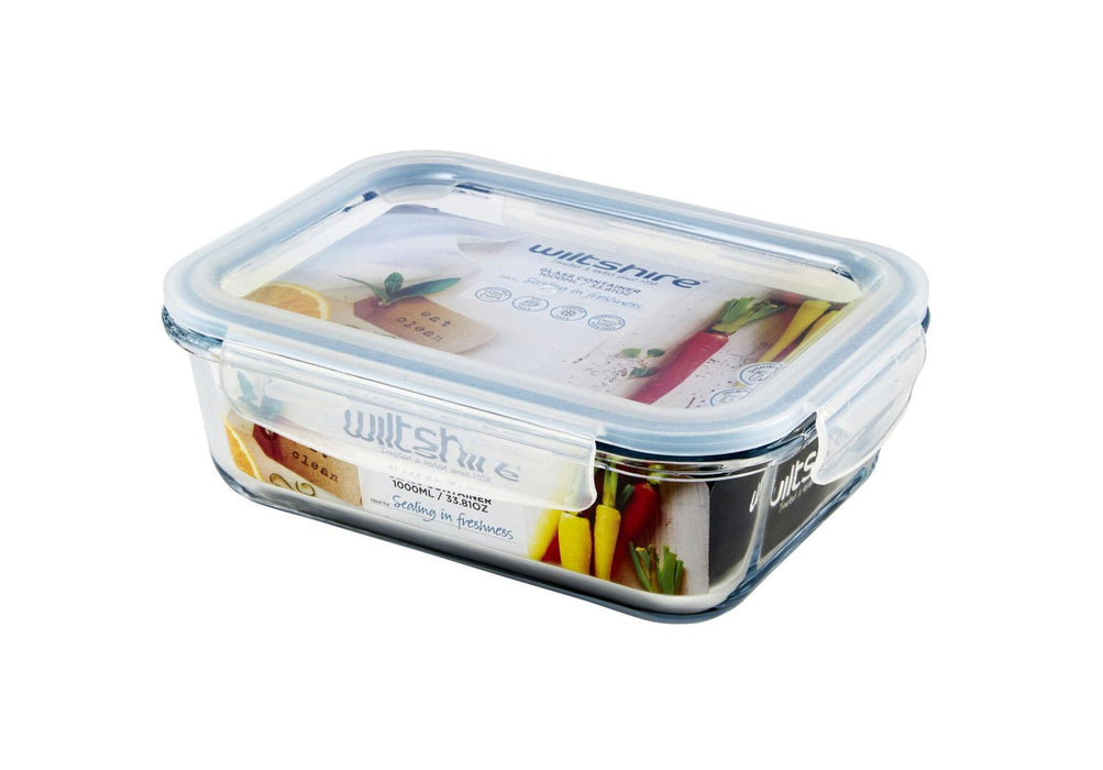 Wiltshire Rectangle Glass Container 1000ml