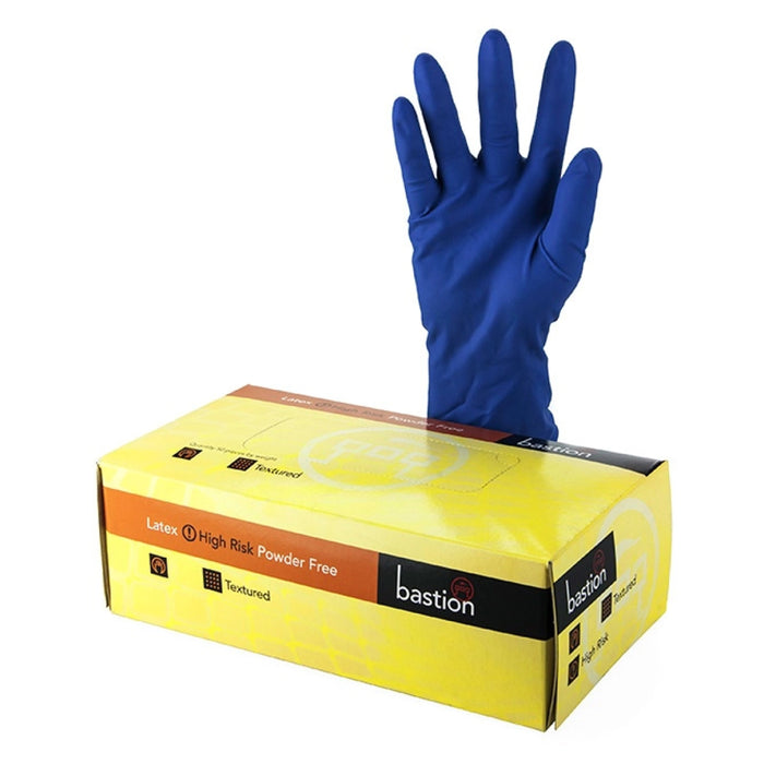 Latex Disposable Gloves Powder Free Xlarge Bastion High Risk 50 Pack