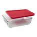 Pyrex Simply Store 6 Cup Rectangle Container with Red Lid