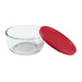 Pyrex Simply Store 4 Cup Round Container with Red Lid