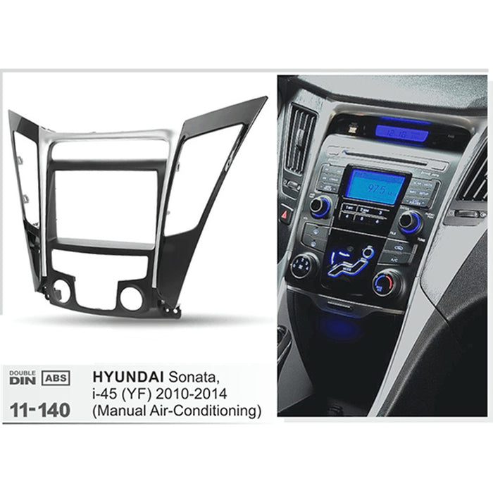 Fitting Kit Hyundai Sonata , I45 2010 - 2014 Double Din (Black & Silver) (Manual