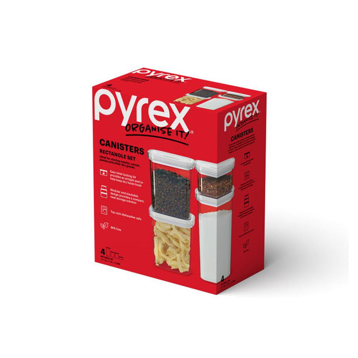 Pyrex Canister Rectangle 4pc  Set