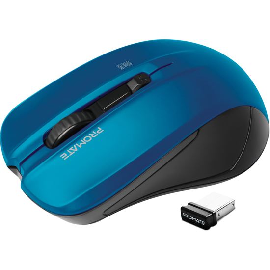 PROMATE Ergonomic Wireless Mouse with Ambidextrous Design. 800/1200/1600Dpi, 10m