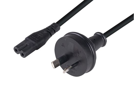 8M 2-Pin plug to C7 Figure 8 connector 7.5A SAA approved power cord 0.75mm Core