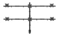 BRATECK 17"-32" Six Monitor Articulating Desktop Mount Bracket. Max Weight 7kgs