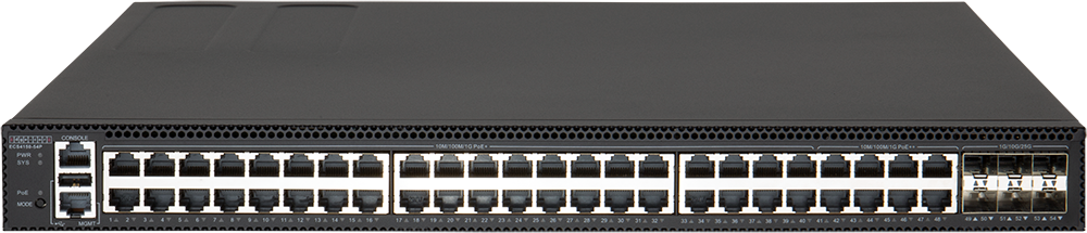 EDGECORE 48 Port Managed L2+/L3 Lite PoE Gigabit Ethernet Switch with 6 x SFP28