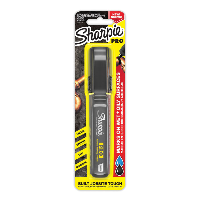 SHARPIE PRO Permanent Chisel Tip Black Colour Marker. 1-Pack Designed for Indust