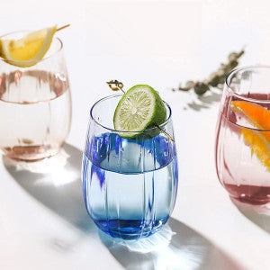 Pasabahce Glass Linka Old Fashioned Blue 380ml - Set 6