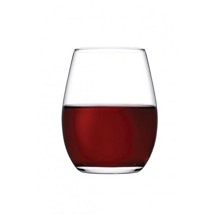 Pasabahce Glass Amber Stemless Wine Glass 440ml Set 6