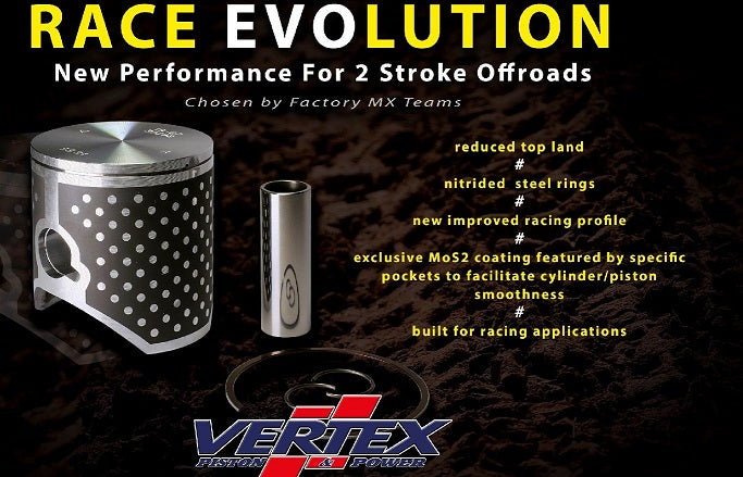 PISTON KIT VERTEX RACE EVOLUTION SINGLERING KTM125SX 125EXC(5394)125XC-W HUSQVARNATC125 TE125 TX125