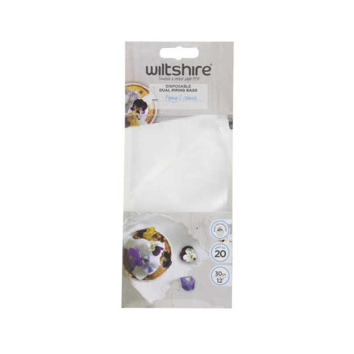 Wiltshire Dual Piping Bags 20Pk Grey