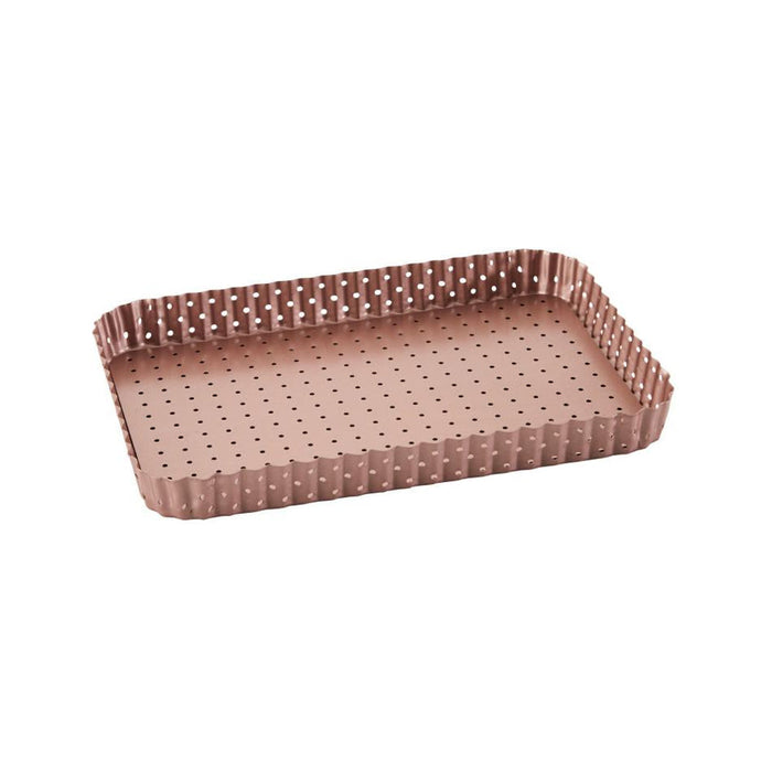 Wiltshire Rose Gold Perforated Large Rectangle Tart Pan