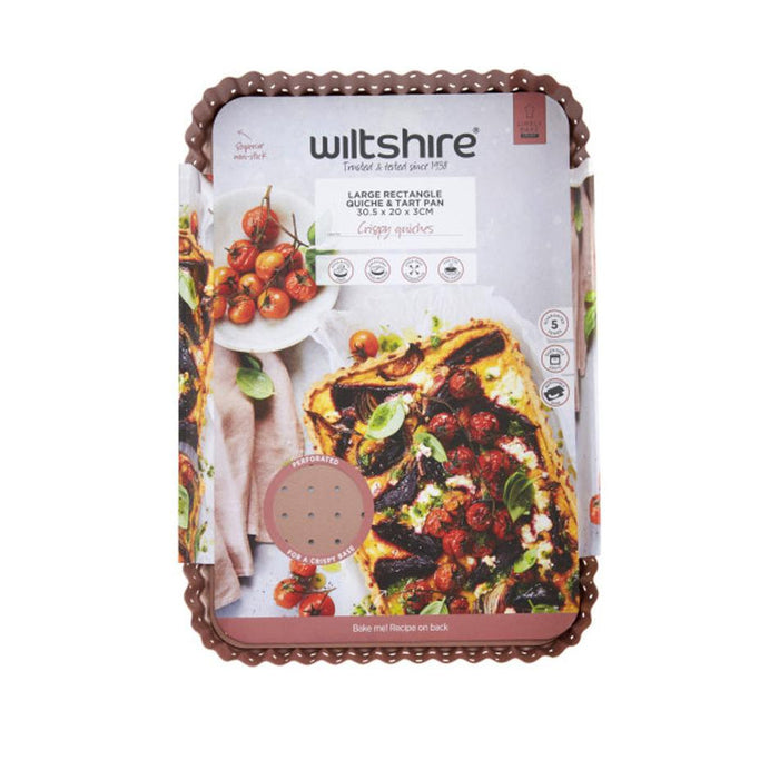 Wiltshire Rose Gold Perforated Large Rectangle Tart Pan