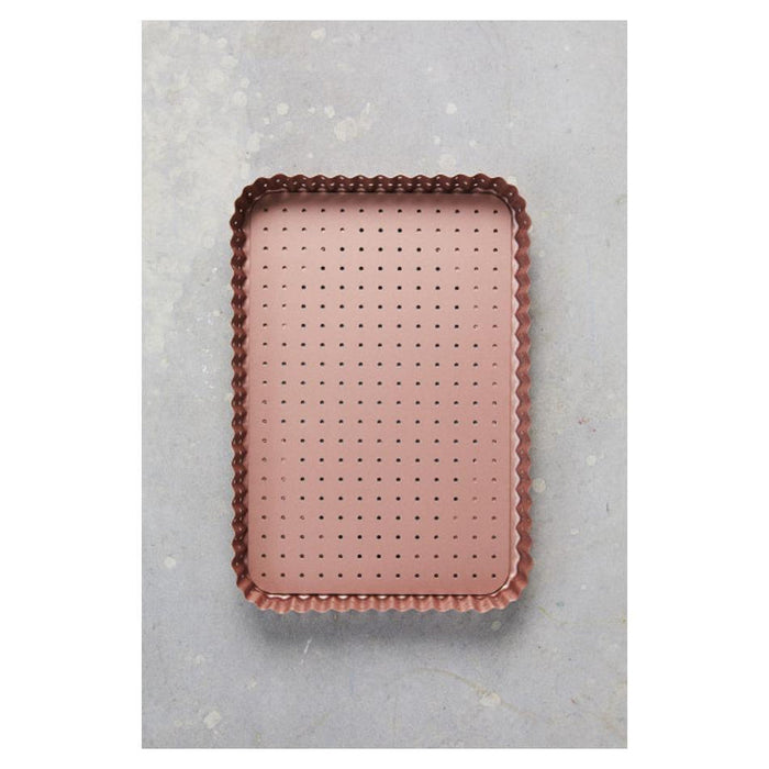 Wiltshire Rose Gold Perforated Large Rectangle Tart Pan