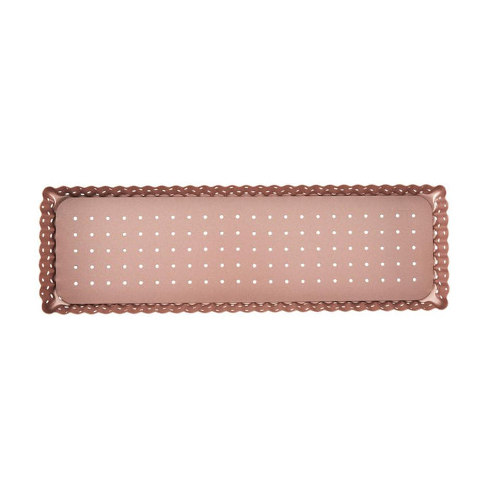 Wiltshire Rose Gold Perforated Rectangle Tart Pan