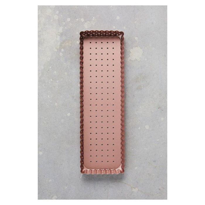 Wiltshire Rose Gold Perforated Rectangle Tart Pan