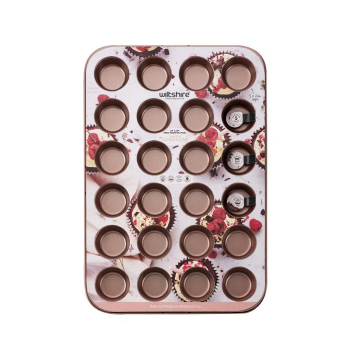 Wiltshire Rose Gold Mini Muffin Pan 24Cup