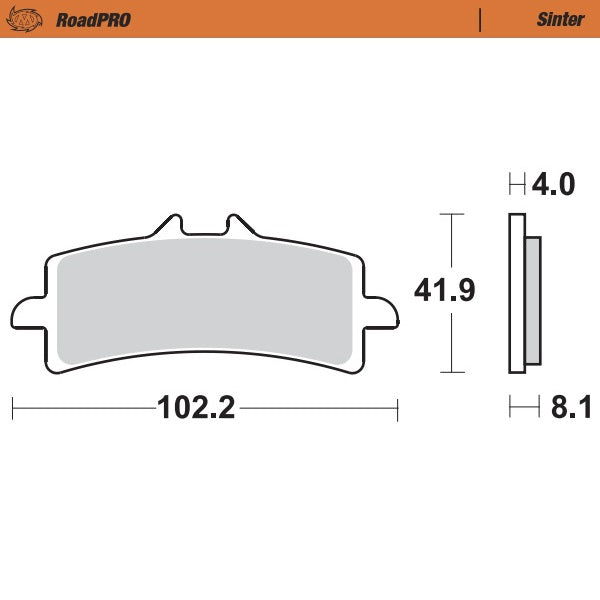 Brake Pads Front Moto Master Road Pro Sintered Aprilia Bimota Ducati Honda Kawas