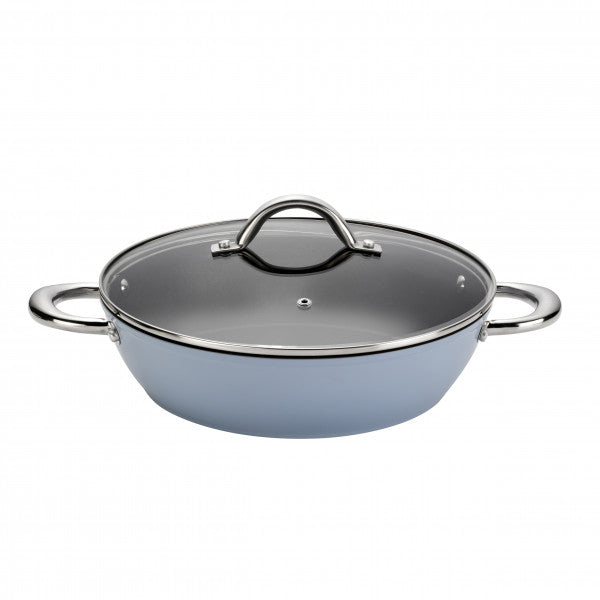 Wiltshire Easycook Blue Non-stick Casserole 28cm with glass lid