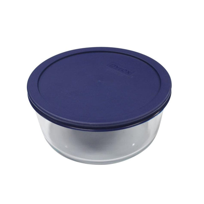 Pyrex Simply Store 7 Cup Round Container with Blue Lid