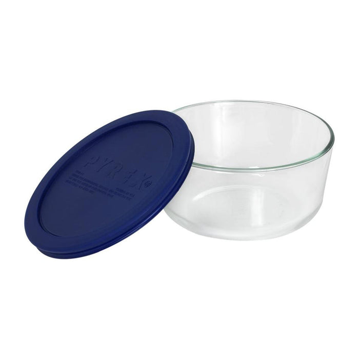 Pyrex Simply Store 4 Cup Round Container with Blue Lid