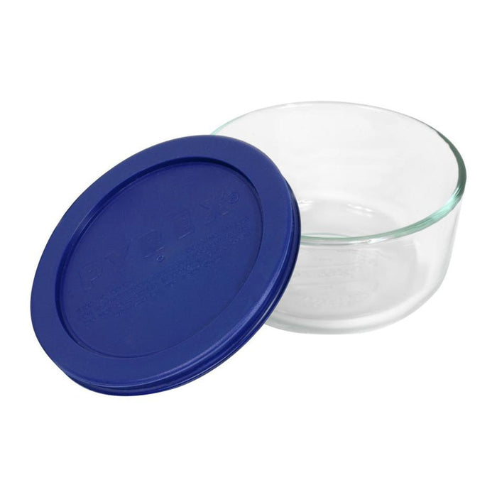 Pyrex Simply Store 2 Cup Round Container with Blue Lid