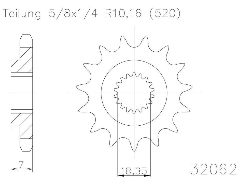 SPROCKET FRONT MOTO MASTER MADE IN HOLLAND RM125 83-14 RMZ250 07-12 12T