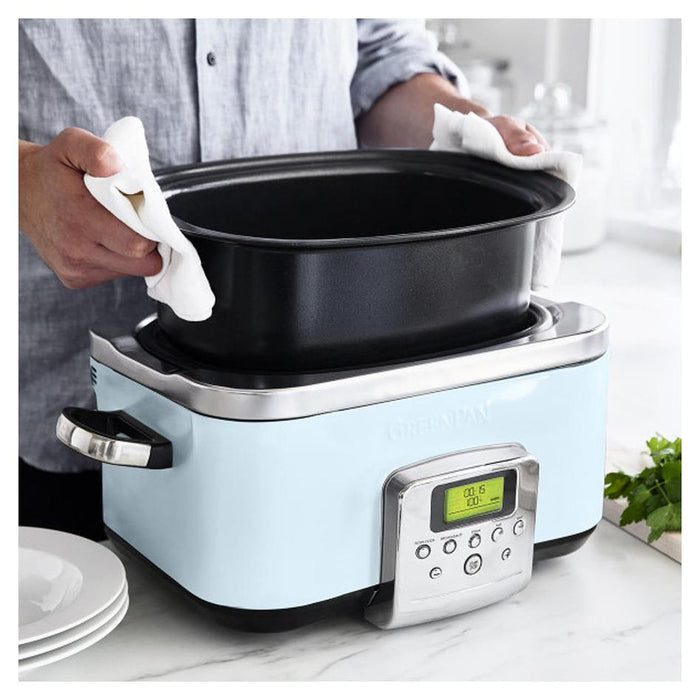 GreenPan Green Pan Slow Cooker 6L  - Blue Haze