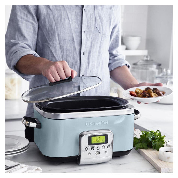 GreenPan Green Pan Slow Cooker 6L  - Blue Haze