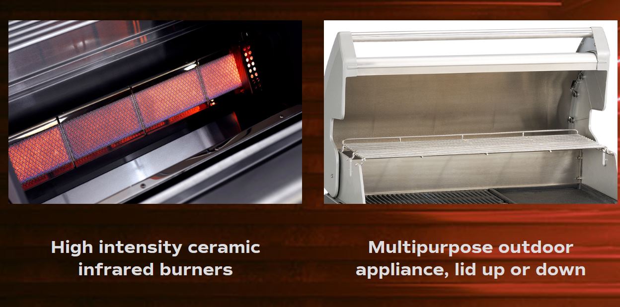 CROSSRAY 2 Burner infrared Gas Drop in BBQ