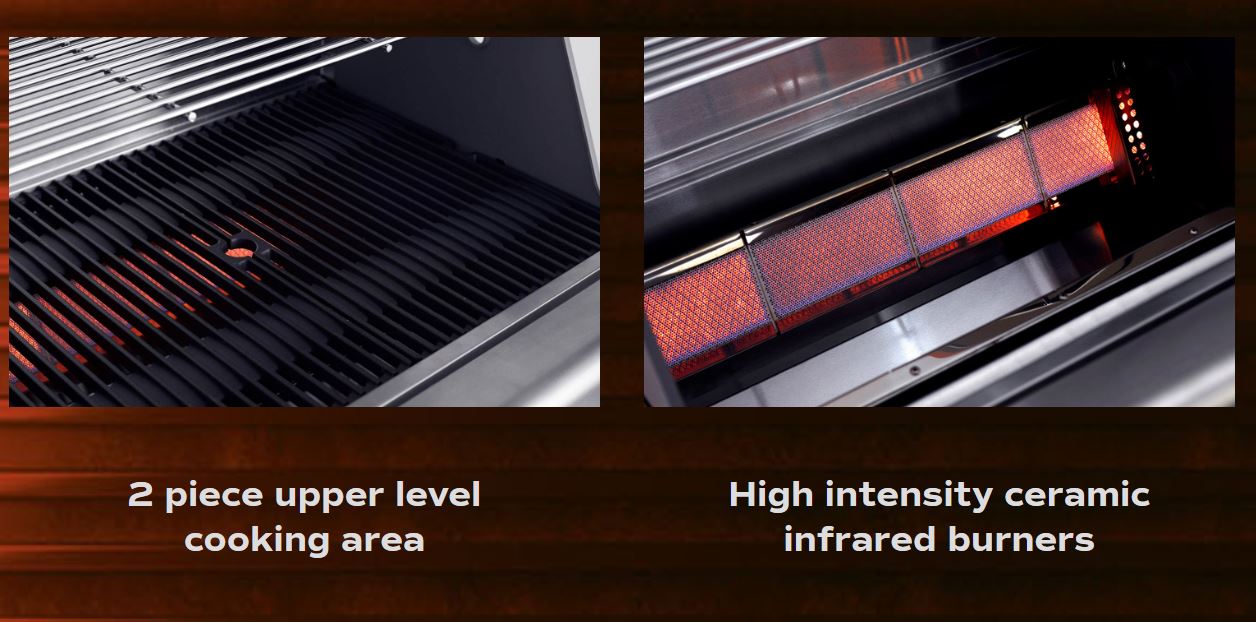 CROSSRAY IN-BUILT BBQ with 4 x Infrared Gas Burners (13MJ/each)