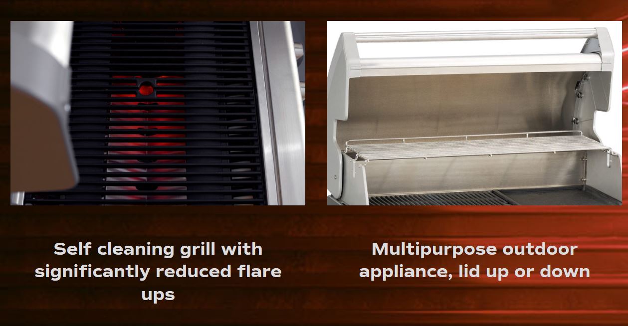 CROSSRAY IN-BUILT BBQ with 4 x Infrared Gas Burners (13MJ/each)