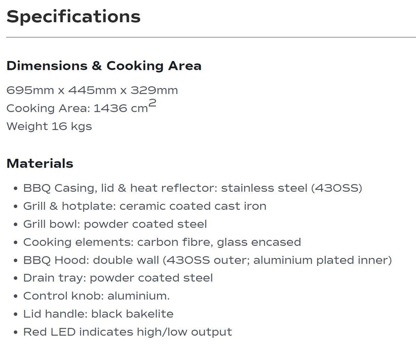 CROSSRAY Portable Electric BBQ high lid