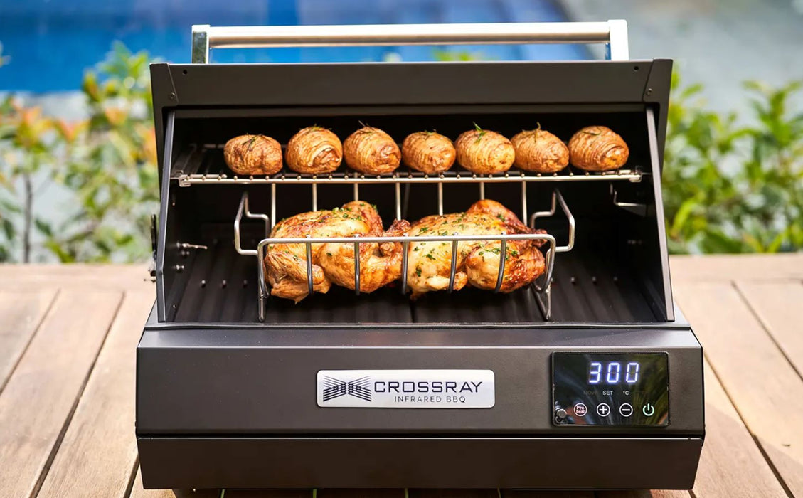 Crossray eXtreme BBQ Electric Outdoor Kitchen w/ Cabinet, Sink & Single Fridge