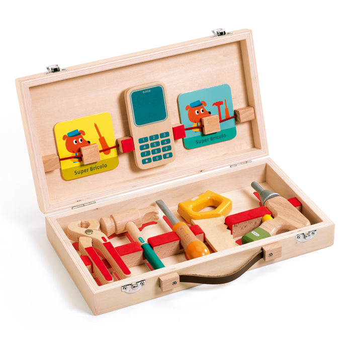 Role Play Super Bricolo wooden playing pieces