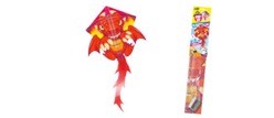 KITE'S READY 2 FLY - POP UP NYLON DIAMOND - DRAGON - PATENTED POPUP SYSTEM- KITE