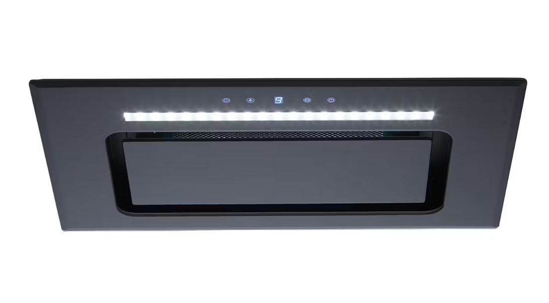 Euromaid 52cm Undermount Rangehood, Black Glass