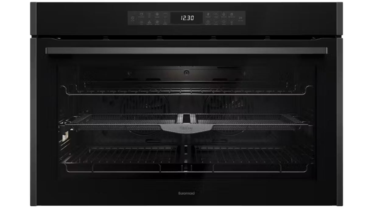 Euromaid 900mm 16-Function Built-in Oven with Air Fry - Dark Stainless