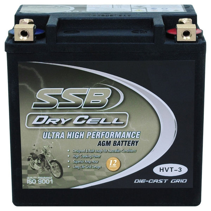 Motorcycle motorbike battery AGM 12V 12AH 300CCA BY SSB ULTRA DRY CELL