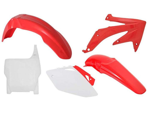 PLASTIC KIT RTECH FRONT &amp;REAR FENDERS SIDEPANELS &amp;RADIATOR SHROUDS&amp;FRONT NUMBERPLATE CRF450R 05-06