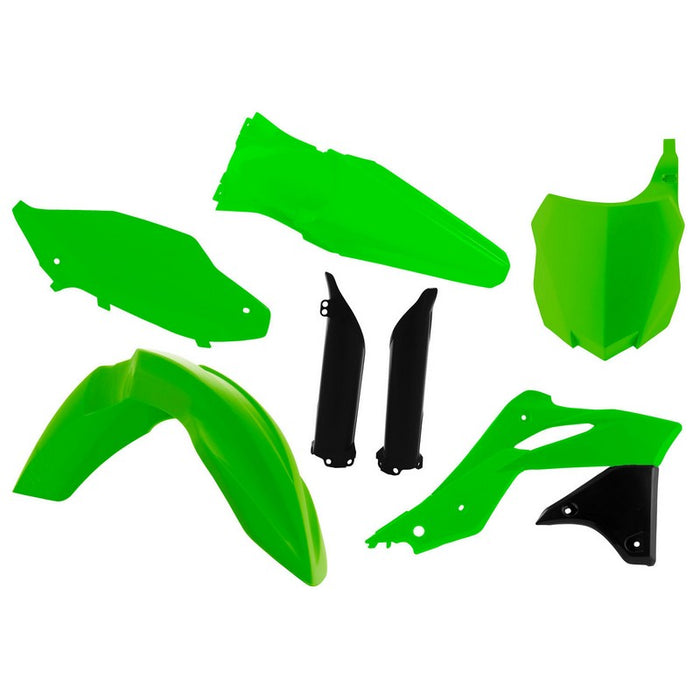 PLASTIC KIT RTECH FRONT &amp;REAR FENDERS SIDEPANELS&amp; RADIATOR SHROUDS&amp; FRONT NUMBERPLATE KAWASAKIKX250F