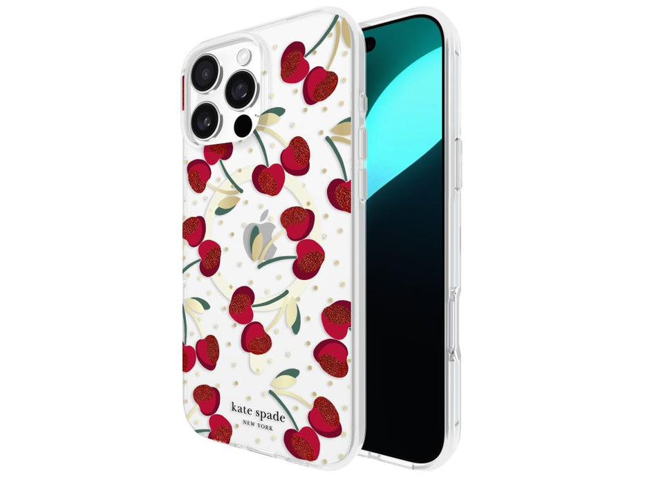 KSNY Apple iPhone 16 Pro Max Protective Case - Cherry Dot