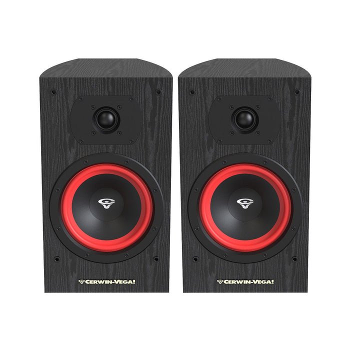 Cerwin Vega La Series Home Audio 6.5" 2-Way Bookshelf Speaker Pair Black