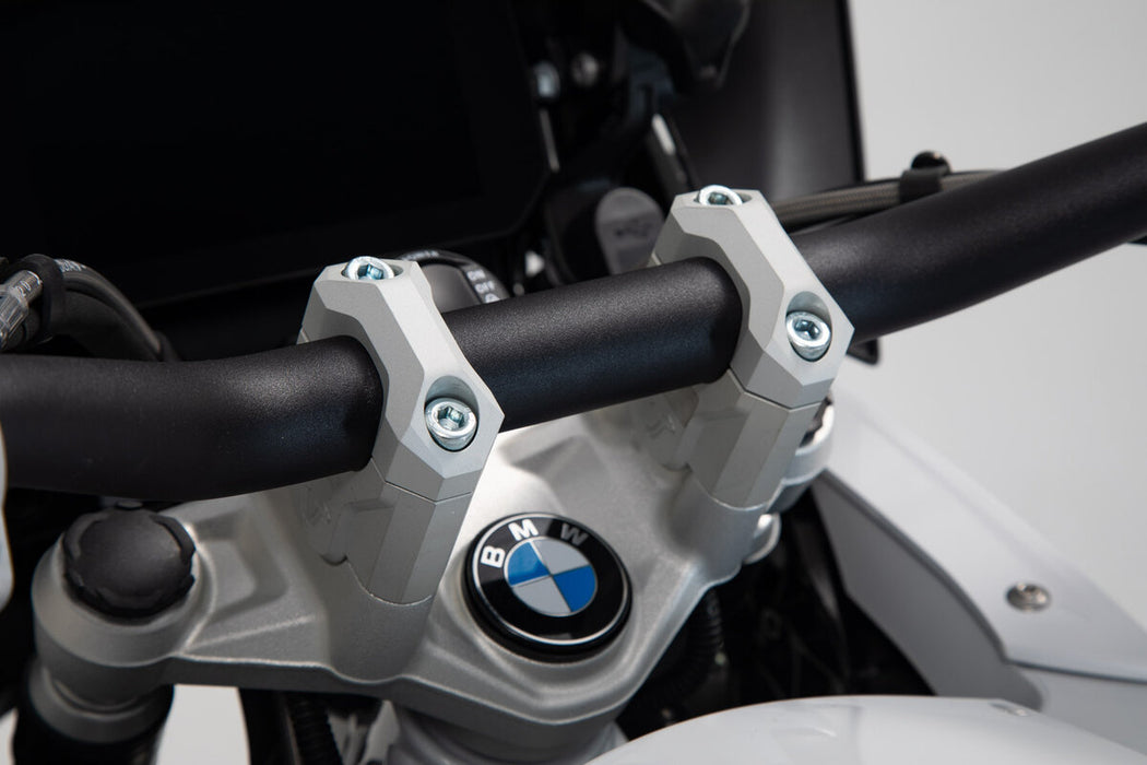 Handlebar Riser Sw Motech Raise 40Mm Optimise The Sitting Position Aluminum Alloy Silver Bmw R1200Gs