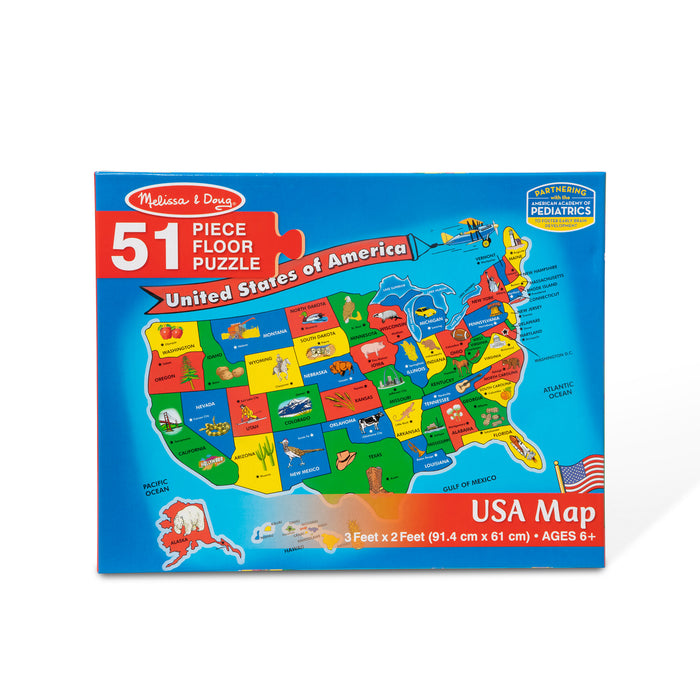 U.S.A. Map Floor Puzzle - 51 Pieces