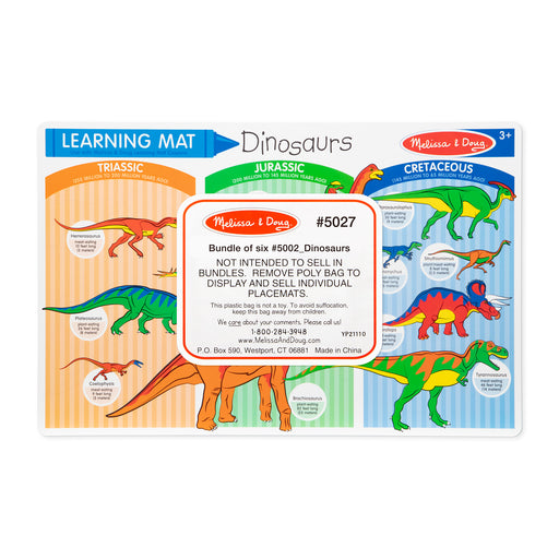 Dinosaurs Color-A-Mat (Bundle of 6)